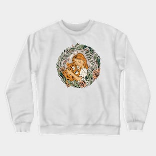 Embracing My Inner Tiger (green&beige) Crewneck Sweatshirt